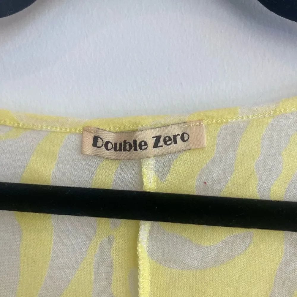 Zebra Striped Yellow Poncho Top / Beach Coverup - Small - Picture 3 of 5